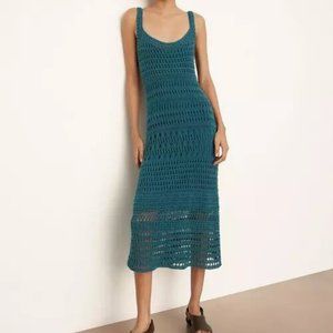 Vince Lace Crochet Dress in Blue Waltz